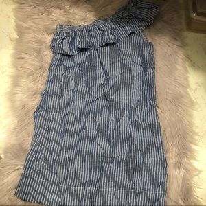 💙 One Shoulder Striped Tunic NWOT
